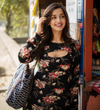 Black Floral 2-in-1 Detachable Sleeve Kurti | Label By Yogita